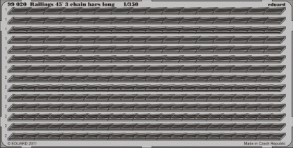 EDU99020  trojpriečkové zábradlie Railings 45´ 3 chain bars long