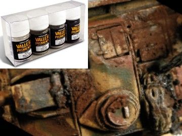 VAL73196 Vallejo 73196 Pigments - Set 1 Rust and Oil