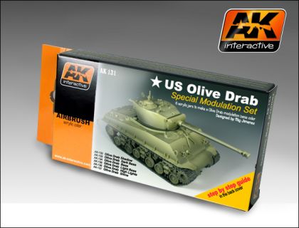 AK131 AK-Interactive -131 Olive Drab color modulation set