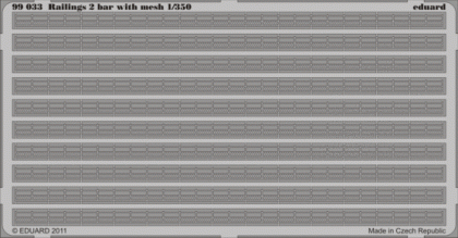 EDU99033  dvojpriečkové zábradlie s pletivom Railings 2 bar with
