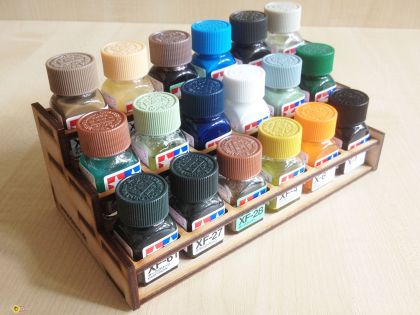 VALPR03 Stojan na farby TAMIYA - hranaté (na 18 farieb) - kit