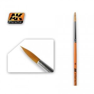 AK607 Round Brush 8 Synthetic