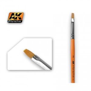 AK609 Flat Brushes 2 Synthetic