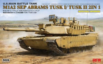RM5026 U.S. Main Battle Tank M1A2 SEP Abrams TUSK I /TUSK II