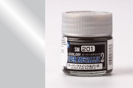 SM201 Mr. Color Super Metallic Colors II - Super Fine Silver II 