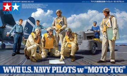 TA61107 WWII US Navy Pilots and Moto-Tug Set