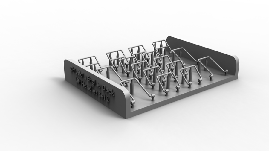 1:35 CHIEFTAIN ENGINE DECK LIFT HANDLES - LATE MARKS, FOR ONE VEHICLE
