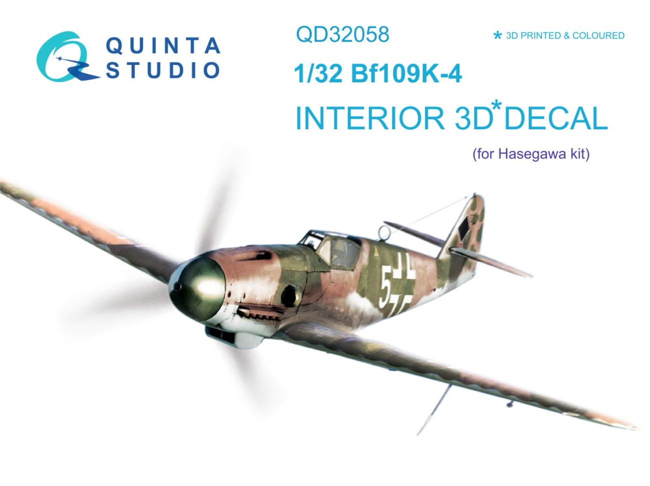 1:32 Messerschmitt Bf-109K-4 3D-Printed & coloured Interior on decal paper
