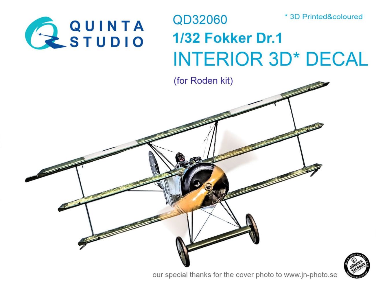 1:32 Fokker Dr.1 Triplane 3D-Printed & coloured Interior on decal paper