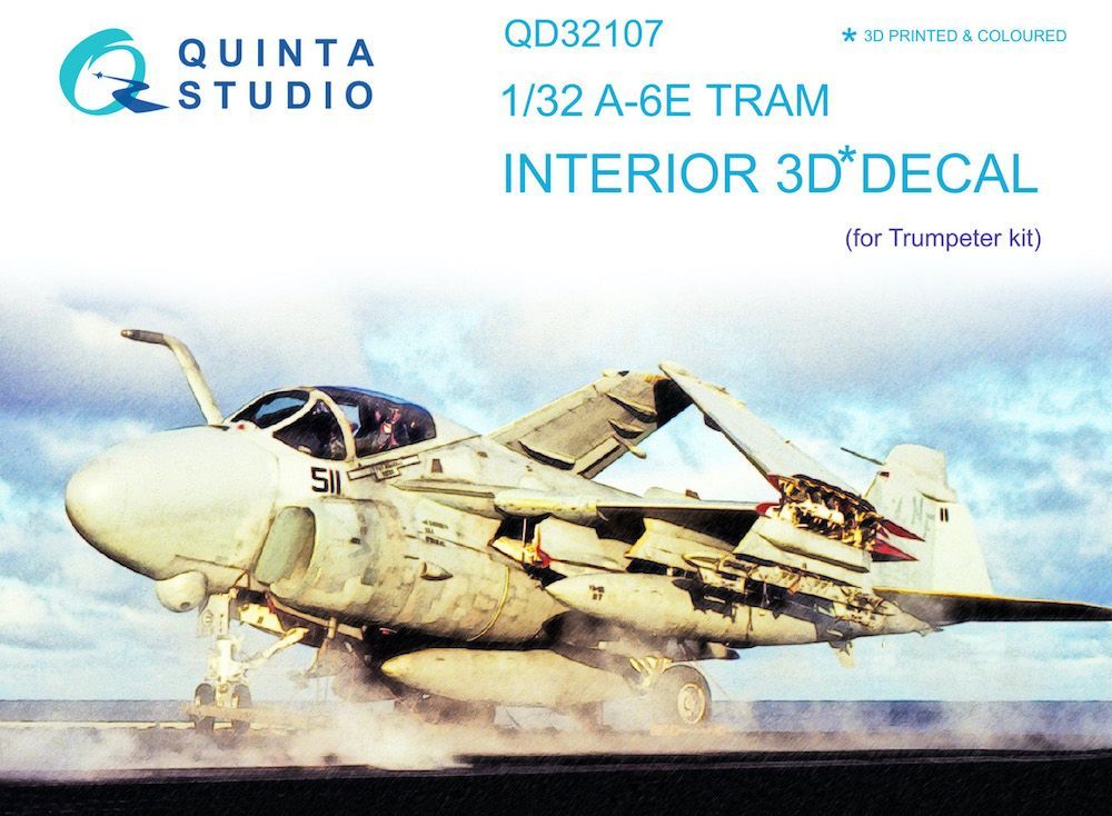 1:32 A-6E TRAM Intruder 3D-Printed & coloured Interior on decal paper