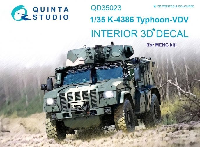 1:35 K-4386 Typhoon VDV 3D-Printed & coloured Interior on decal paper