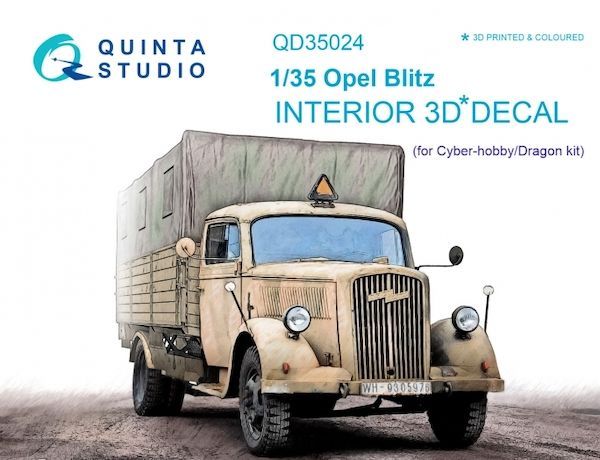1:35 Opel Blitz 3D-Printed & coloured Interior on decal paper