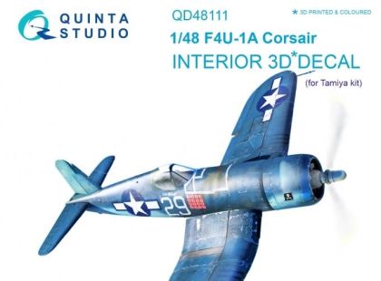 1:48 F4U-1A Corsair 3D-Printed & coloured Interior on decal paper