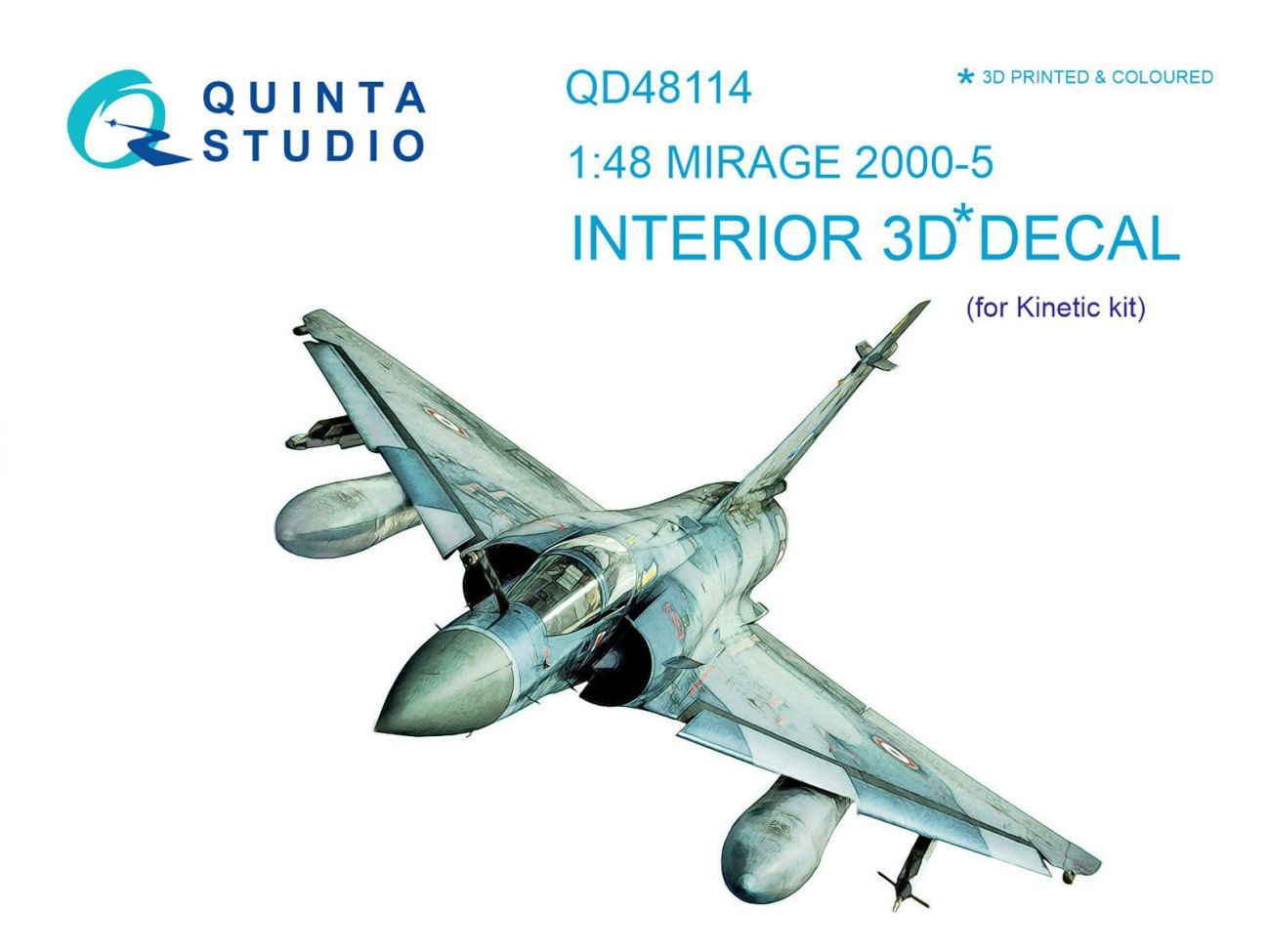 1:48 Mirage 2000-5 3D-Printed & coloured Interior on decal paper