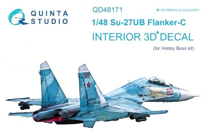 1:48 Sukhoi Su-27UB 3D-Printed & coloured Interior on decal paper