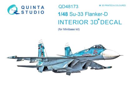 1:48 Sukhoi Su-33 Flanker-D 3D-Printed & coloured Interior on decal paper