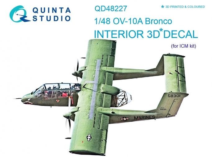 1:48 North-American/Rockwell OV-10A Bronco 3D-Printed & coloured Interior on decal paper