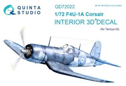 1:72 Vought F4U-1A Corsair 3D-Printed & coloured Interior on decal paper