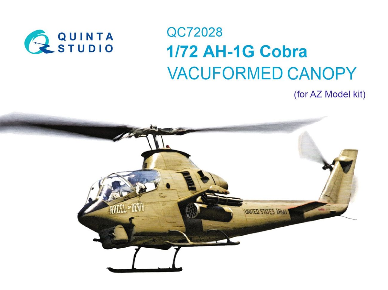 1:72 AH-1G Cobra vacuumed clear canopy