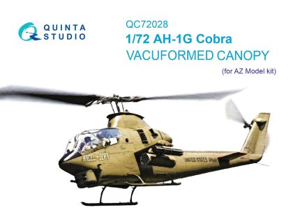 1:72 AH-1G Cobra vacuumed clear canopy