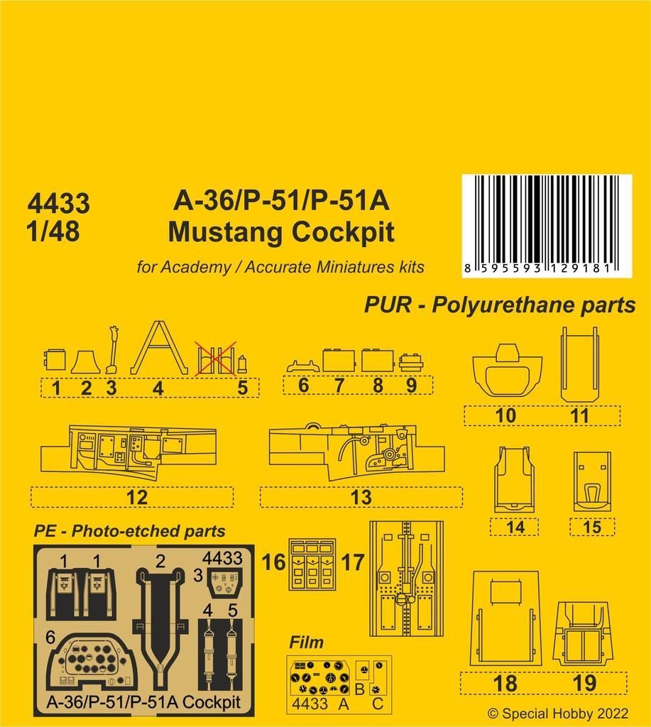 1:48 A-36/P-51/P-51A Mustang Cockpit