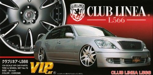 1:24 Tire + Wheel set - Club Linea L566 20 inch ( Chrom )