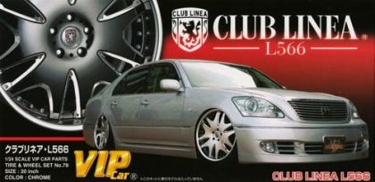 1:24 Tire + Wheel set - Club Linea L566 20 inch ( Chrom )