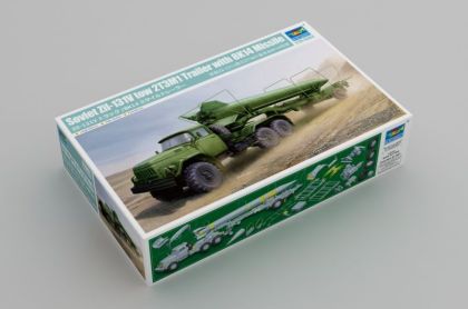 1:35 Soviet Zil-131V tow 2T3M1 Trailer with 8K14 Missil