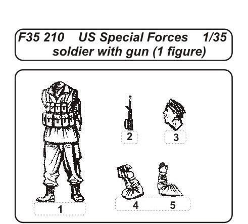 1:35 US Special Forces soldier with gun (1 fig.)