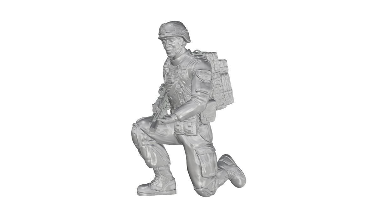 1:35 Kneeling Soldier (on left knee), US Army Infantry Squad 2nd Division for M1126 Stryker (part 2)