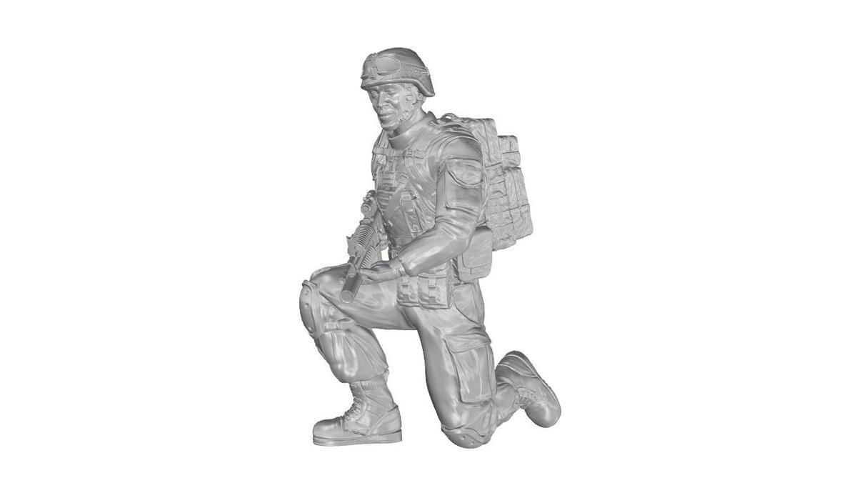 1:48 Kneeling Soldier (on left knee), US Army Infantry Squad 2nd Division (part 2)