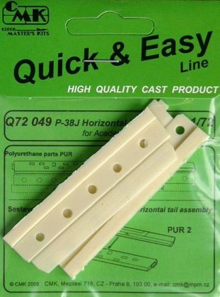 1:72 P-38J Lightning tail horizontal surfaces