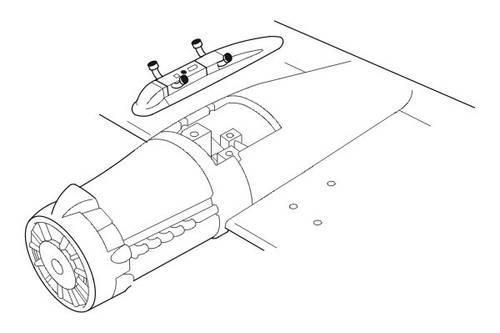 1:48 Junkers Ju 88A-Wing rack for torpedo for Drag.