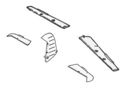 1:48 Messerschmitt Bf 109K Control surfaces set HAS