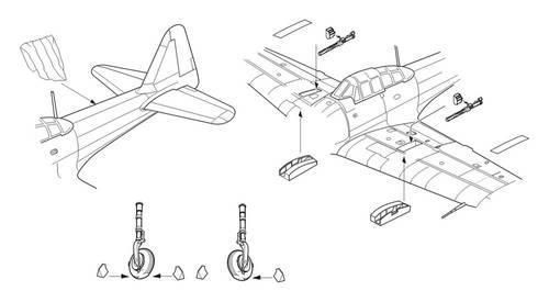 1:72 A6M3 Model 32 Zero Armament & Exterior Set for Tamiya
