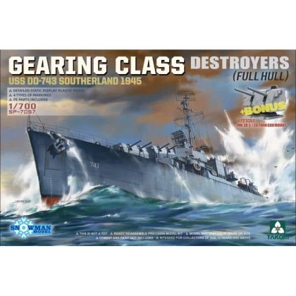 1:700 Gearing-Class Destroyers USS DD-743 Southerland 1945