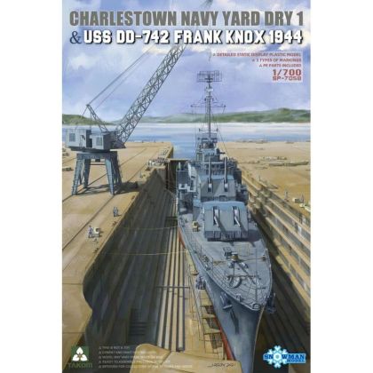 1:700 Charlestown Navy Yard DRY 1 & USS DD-742 Frank Knox 1944