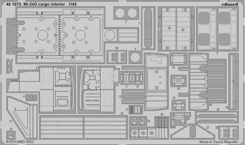 1:48 MiL Mi-24D Hind cargo interior