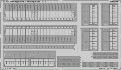 1:72 Vickers Wellington Mk.II landing flaps
