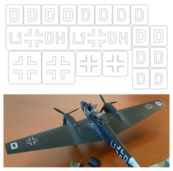 1:48 48 Bf 110 C (pro Eduard 8201, marking E)