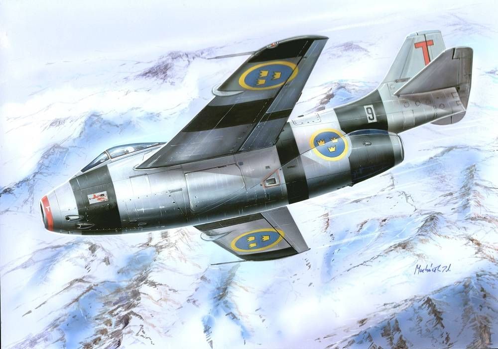 1:32 SAAB J-29F TUNNAN Swedish fighter