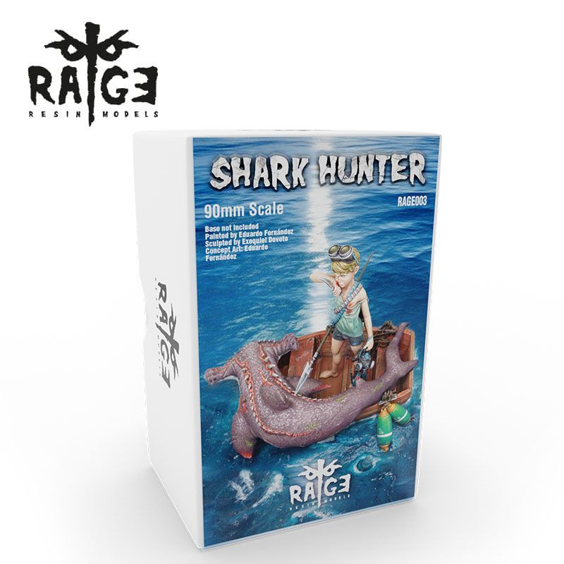 90mm SHARK HUNTER RESIN FIGURE