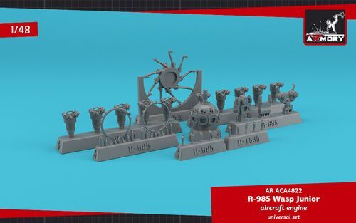 1:48 R-985 Wasp Junior aircraft engine