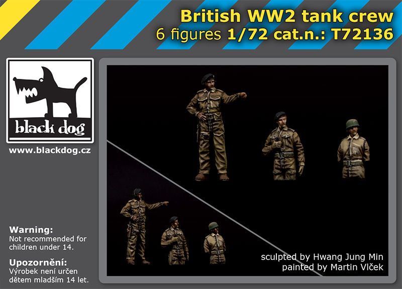 1:72 British WW II tank crew