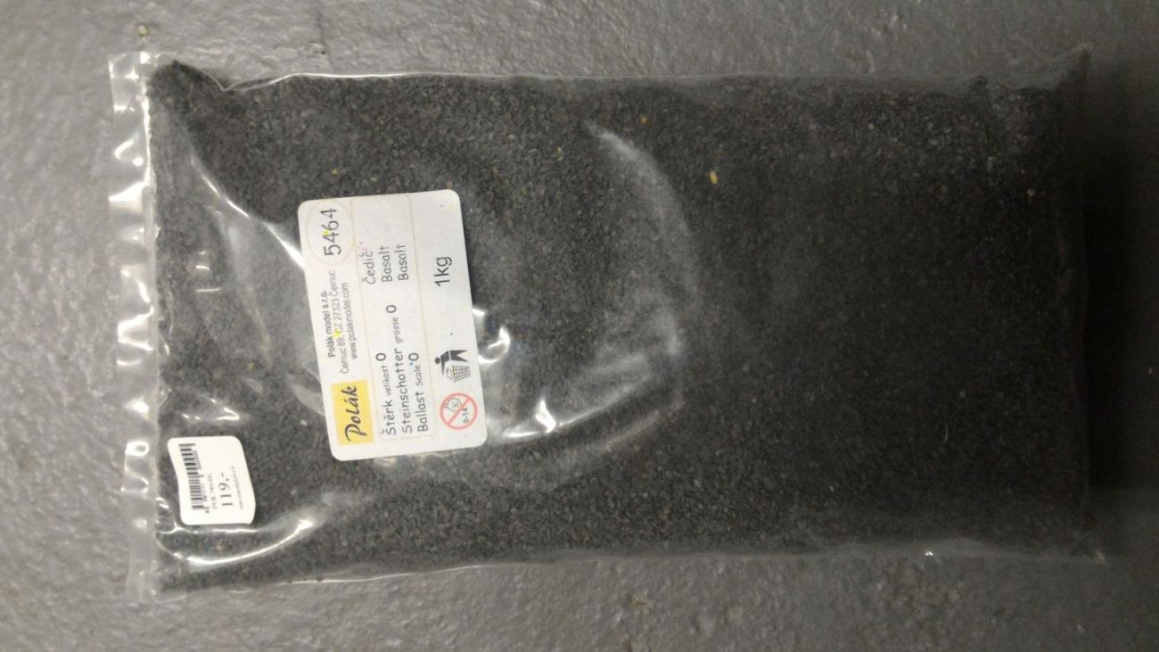 Štěrk vel. 0 - Čedič - 1kg