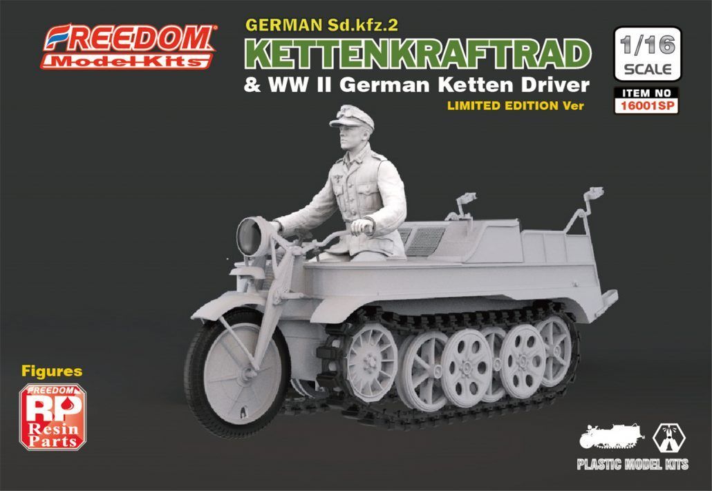1:16 Sd.Kfz. 2 Kettenkraftrad with Driver Typ HK 101