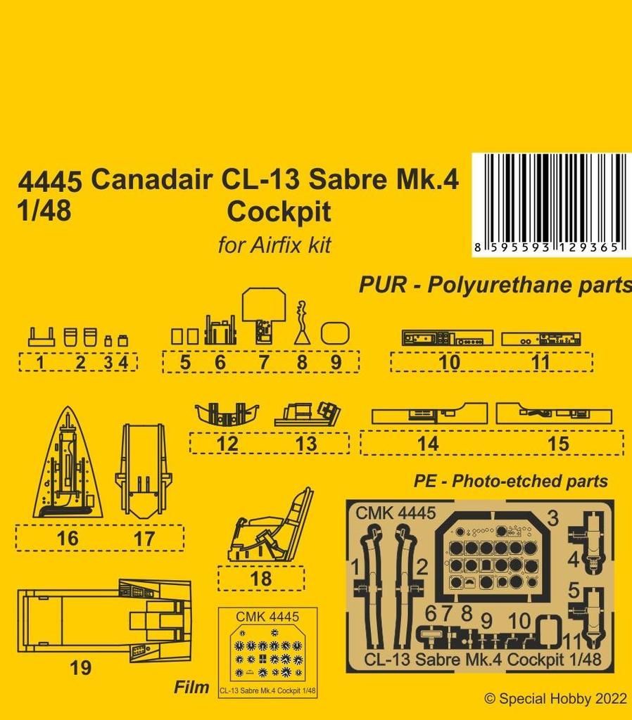 1:48 Canadair CL-13 Sabre Mk.4 Cockpit