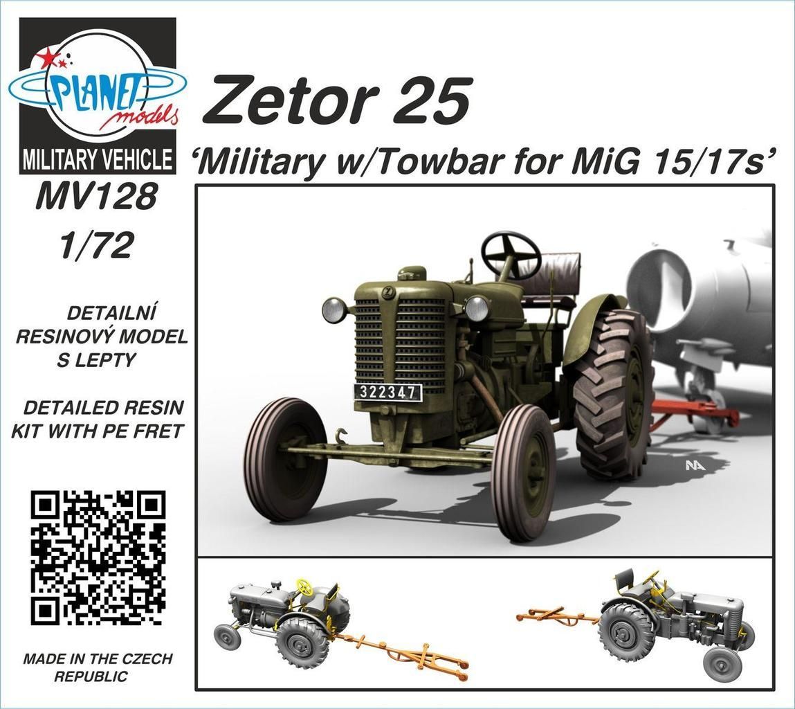 1:72 Zetor 25 ‘Military w/Towbar for MiG 15/17s’