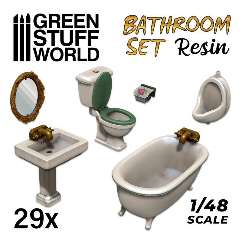 1:48 Resin Set Toilet and WC
