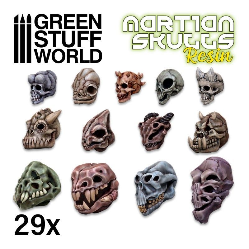 1:48-1:35 ALIEN Skulls Resin Set
